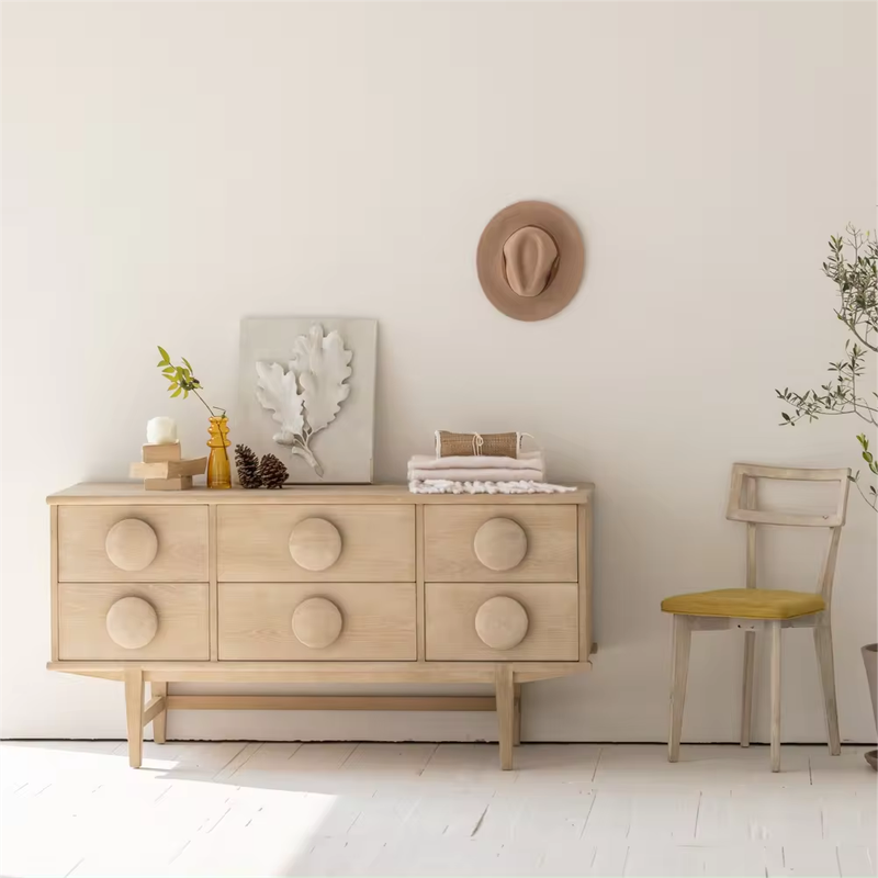 Oak Furniture Wooden Sideboard Storage Cabinet