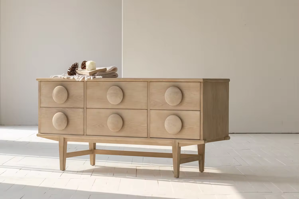 Oak Furniture Wooden Sideboard Storage Cabinet