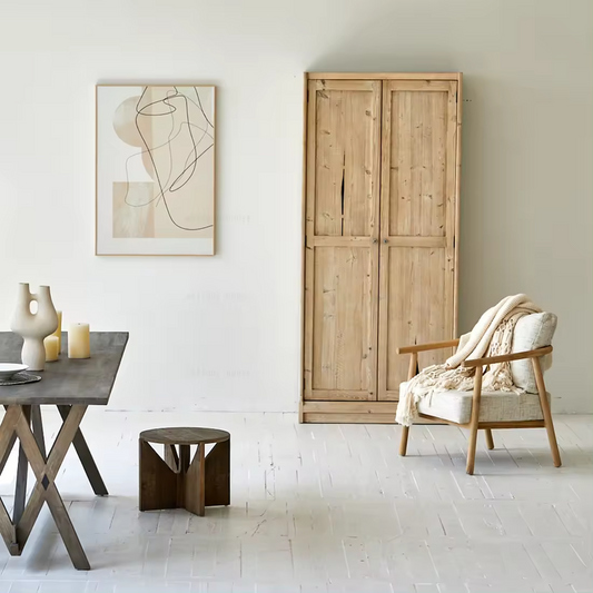 Natural Solid Wood Cabinet Wardrobe