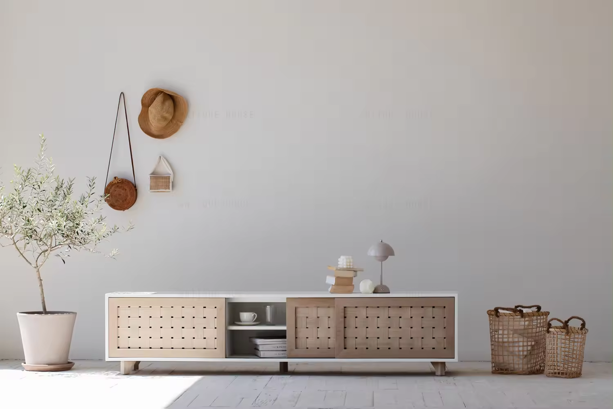 Natural Arch Sideboard Storage Cabinet