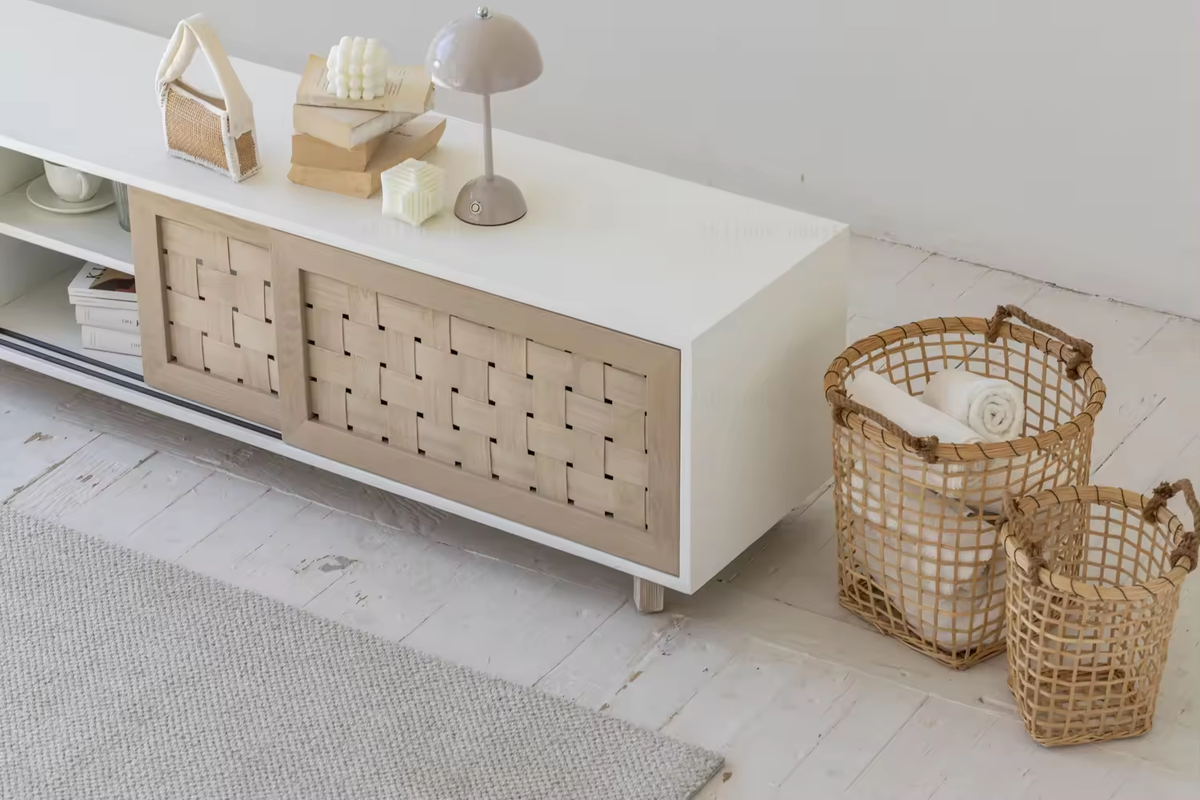 Natural Arch Sideboard Storage Cabinet