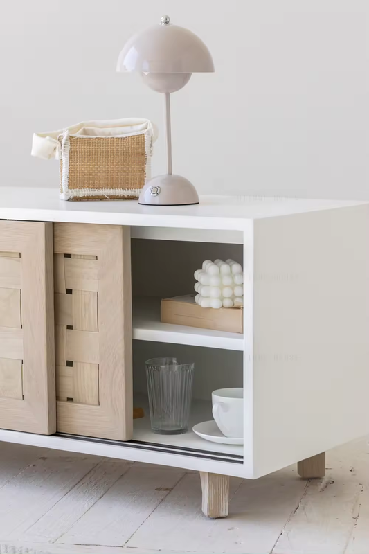 Natural Arch Sideboard Storage Cabinet