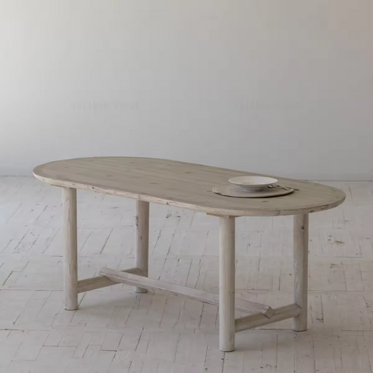 White Pine Wood Dining Table