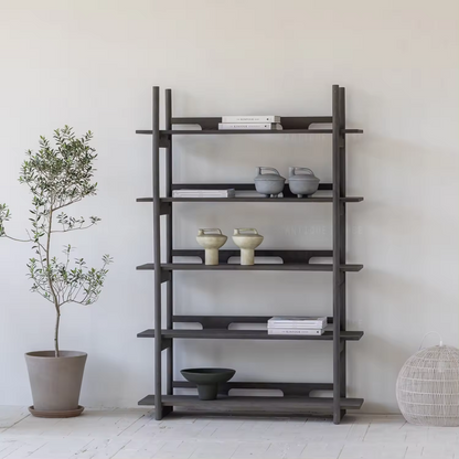 Wooden Living Room Display Cabinet Oak Bookshelf