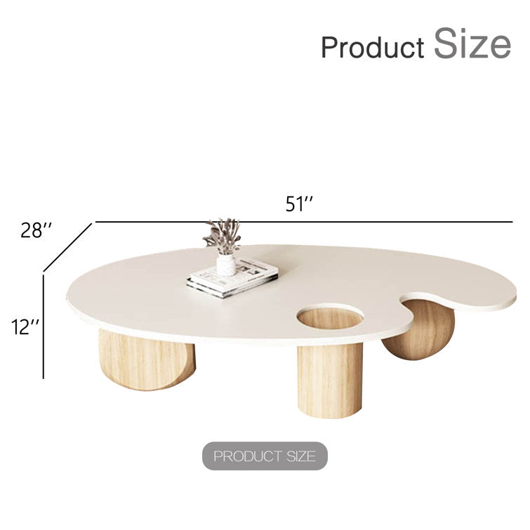 Three-Poster Solid Wood Coffee Table