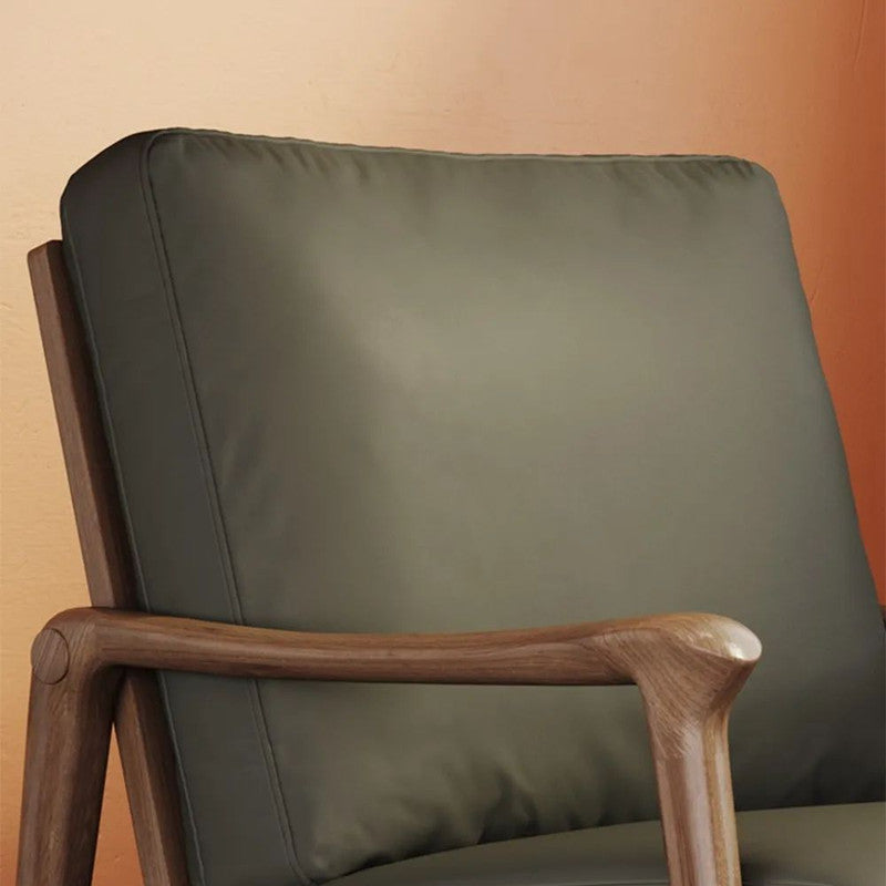 Modern Accent Chair Walnut Leisure Chair